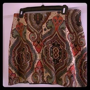 Vintage Middle Snap Button Velvet Skirt